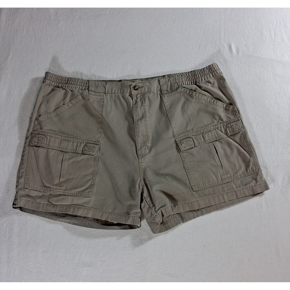 Cabela's Cargo Shorts Men Size 44 Khaki Tan Outdoor Casual Stretch Utility